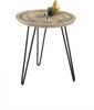Beistelltisch >NEVIS< in Kompass-Motiv, Mango Massivholz - 46x51x46cm (BxHxT) Bild 4
