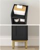 Badezimmerschrank, Toilettenschrank, Badschrank, schmales Badregal, Verstellbare Ablagen, platzsparend, für kleine Räume, einfache Montage, 20 × 20 × 83 cm, Schwarz Bild 5