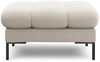 Micadoni Hocker Mamaia 1-Sitzer Strukturierter Stoff Neve Beige schwarze Beine Bild 2