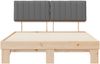 vidaXL Bettgestell mit gepolstertem Kopfteil Hellgrau 160 x 200 cm 877474 Bild 5