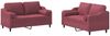 vidaXL 2-tlg. Sofagarnitur mit Kissen Weinrot Stoff 3201824 Bild 2