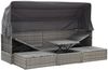vidaXL Garten-Sonneninsel mit Dach Grautöne Poly Rattan 46158 Bild 3