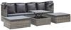 vidaXL Garten-Sonneninsel mit Dach Grautöne Poly Rattan 46158 Bild 5