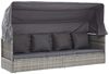 vidaXL Garten-Sonneninsel mit Dach Grautöne Poly Rattan 46158 Bild 4