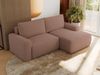 L-förmiges Ecksofa mit Armlehnen, Schlaffunktion und losen Kissen - BELLUNO - rechts - Rosa Boucle Bild 3