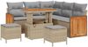vidaXL Gartensofa-set mit Kissen 8 pcs Beige und Hellgrau 3363177 Bild 2