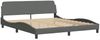vidaXL Bettgestell "Dover" Dunkelgrau 180x200 cm Stoff 373226 Bild 3