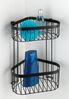 WENKO CLASSIC PLUS Dusch Eckablage, Schwarz, 2 Etagen Bild 2