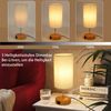 ZMH Nachttischlampe Touch Tischlampe 2ER - Dimmbar Warmweiß Licht mit Stoff Lampenschirm USB Ladefunktion Rund für Modern Deko Schlafzimmer Wohnzimmer Nachttisch Geschenk Esszimmer Bild 3