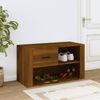 Schuhschrank, Schuhkipper für Flur, skandinavisch Braun Eichen-Optik 80x35x45 cm Holzwerkstoff Bild 3