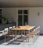 Gartenesstisch Lyon aus Aluminium und Teak, modern, ausziehbar, hellgrau-natur, für 8-10 Personen Bild 2
