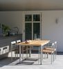 Gartenesstisch Lyon aus Aluminium und Teak, modern, ausziehbar, hellgrau-natur, für 8-10 Personen Bild 3