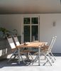 Gartenesstisch Lyon aus Aluminium und Teak, modern, ausziehbar, hellgrau-natur, für 8-10 Personen Bild 4