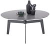 Couchtisch >BUENA VISTA< in grau, Glas-Keramik / Metall - 38x80cm (HxD) Bild 3