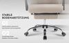 Bürostuhl, Technikstoff mit verstellbarer Lendenstütze & Fußstütze, 120x65x48, Beige Bild 5