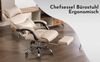 Bürostuhl, Technikstoff mit verstellbarer Lendenstütze & Fußstütze, 120x65x48, Beige Bild 3