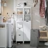 SoBuy BZR123-W Badezimmer-Hochschrank, MDF, Lackiert, Weiß, 30 x 145 x 30 cm Bild 2