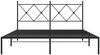 vidaXL Bettgestell mit Kopfteil Metall Schwarz 160x200 cm 376505 Bild 4