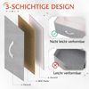 WLIVE Kommode kleiderschrank, 9 Schubladen mit Griffen, (Stauraumschrank Kommode mit Stoffschubladen), Modernes Sideboard, 100 × 30 × 102 cm, Vintagebraun-Schwarz Bild 3