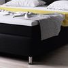 Boxspringbett Dallas 180x200 Webstoff schwarz mit integriertem Topper Typ 6 Bild 2