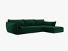 Micadoni Ecksofa Kaelle 4-Sitzer Rechts Samt Bluvel Flaschengrün Bild 2