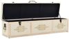 vidaXL Aufbewahrungsbank 110 cm Cremefarben Massivholz Tannenholz und Stoff 339296 Bild 2