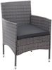 Poly-Rattan Garnitur HWC-F55, Balkon-/Garten-/Lounge-Set Sofa Sitzgruppe ~ grau, Kissen dunkelgrau Bild 5