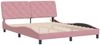 vidaXL Bettgestell mit LED ohne Matratze Rosa 160x200 cm Samt 3213866 Bild 3