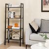 KOMFOTTEU Bücherregal Leiterregal, mit 4 Ebenen, 56 x 34 x 138 cm Bild 2