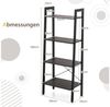 KOMFOTTEU Bücherregal Leiterregal, mit 4 Ebenen, 56 x 34 x 138 cm Bild 3
