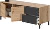 Lowboard >Brooklyn< in Nodi-Eiche/Anthrazit-Grau - 130x47x41 (BxHxT) Bild 3