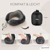 Cozyor Nackenstützkissen Memory Nackenkissen mit verstellbarem Verschluss + praktischer Tasche, Bezug: waschbarer Bezug, Set, Nackenhörnchen zum Reisen, klein & kompakt, anthrazit dunkelgrau, auch im Reise-Set mit Reisedecke & Augenmaske erhältlich Bild 4