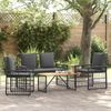 vidaXL Gartenmöbel Set 4 pcs Schwarz und Dunkelgrau 42025133 Bild 4