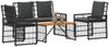 vidaXL Gartenmöbel Set 4 pcs Schwarz und Dunkelgrau 42025133 Bild 3