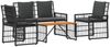 vidaXL Gartenmöbel Set 4 pcs Schwarz und Dunkelgrau 42025133 Bild 2