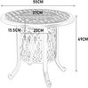Flieks Beistelltisch Outdoor, Aluminium Gartentisch rund Ø55cm, mit integriertem Eiseimer, wetterfest rostfrei, Schwarz Bild 4