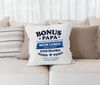 MoonWorks Dekokissen Kissen-Bezug Geschenk Bonus-Mama, Bonus Papa Geschenkidee Bild 3