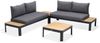PORTALS 2-Sitzer Sofa, inkl. Olefin Sitz/Rücken Dunkelgrau Des. 8824 Alu Rahmen Batman Black Bild 3