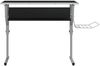 vidaXL Basteltisch, Holzwerkstoff Stahl, Schwarz & Grau, 110x53x(58-87)cm Bild 3