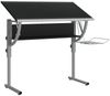 vidaXL Basteltisch, Holzwerkstoff Stahl, Schwarz & Grau, 110x53x(58-87)cm Bild 5