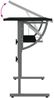 vidaXL Basteltisch, Holzwerkstoff Stahl, Schwarz & Grau, 110x53x(58-87)cm Bild 4