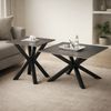 Couchtisch >Janin< (2er-Set) Steinoptik-grau / schwarz- 80x45x80 / 55x55x55 (B/H/T) Bild 2