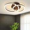 LED Deckenleuchte Deckenlampe Schwarz -ZMH 2 Ringe Moderne Runde Design Wohnzimmerlampe 24W 3000K Warmweiß Schlafzimmerlampe Drehbar küchenlampe für Wohnzimmer Schlafzimmer Küche Bild 2