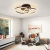 LED Deckenleuchte Deckenlampe Schwarz -ZMH 2 Ringe Moderne Runde Design Wohnzimmerlampe 24W 3000K Warmweiß Schlafzimmerlampe Drehbar küchenlampe für Wohnzimmer Schlafzimmer Küche Bild 5