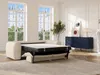 Vente-unique - POGNIA Sofa SamtStoff Beige - B 100 cm x H 73 cm x L 216 cm Bild 3
