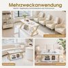 BarberPub Couchtisch Gold, Beistelltisch mit 2 Ablagen, Sofatisch aus Holz, Moderner Wohnzimmertisch Metall, Kaffeetisch für Wohnzimmer, Schönheitssalon, 2196 Bild 5