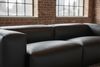 KAWOLA Sofa CELESTE 4-Sitzer Lederfaserstoff schwarz 72 x 114 x 302 cm Bild 4