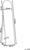Standspiegel BAGNOLET 150 cm Metall Silber Bild 2