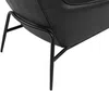 Vente-unique - DINNIA Sessel Leder Schwarz - B 95 cm x H 95 cm x L 69 cm Bild 5