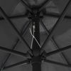 vidaXL Sonnenschirm mit LED-Beleuchtung und Alu-Mast 270 cm Anthrazit 47354 Bild 5